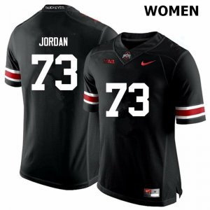 Women's Ohio State Buckeyes #73 Michael Jordan Black Nike NCAA College Football Jersey October NYV5544VQ